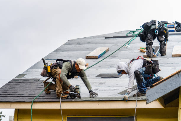 Professional Gutter Installation technician working in Badger, IA